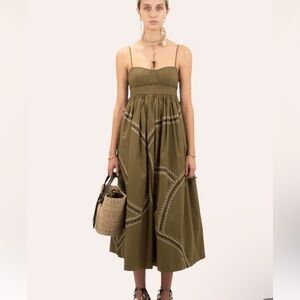 NEW! Ulla Johnson Mariza dress size 2 olive